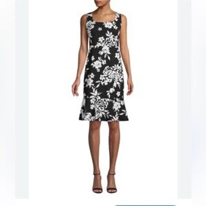 Karl Lagerfeld Floral Black and White Dress
